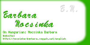 barbara mocsinka business card